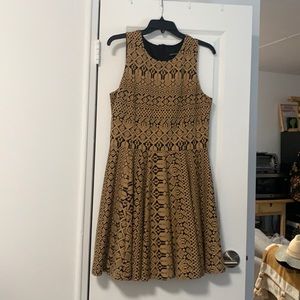 Black and Gold A-Line dress